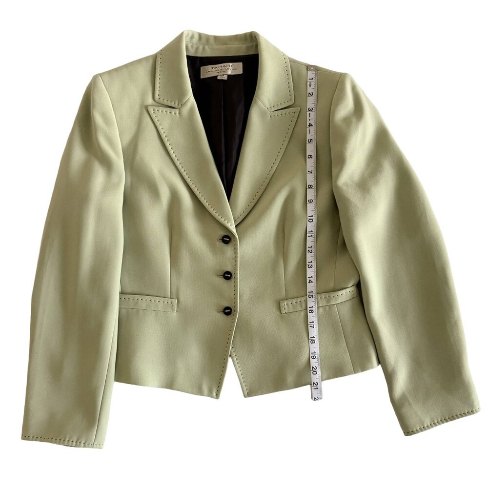 Tahari ASL Mint Green Tailored Blazer 10P - Picture 6 of 7